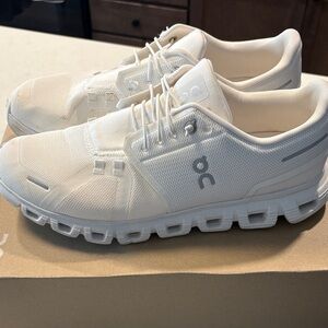 On Cloud White Running Sneakers